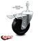 Service Caster 4 Inch Soft Rubber Wheel Swivel 3/8 Inch Stem Caster with Total Lock Brake SCC SCC-TSTTL20S414-SRS-381615 - alternate 1